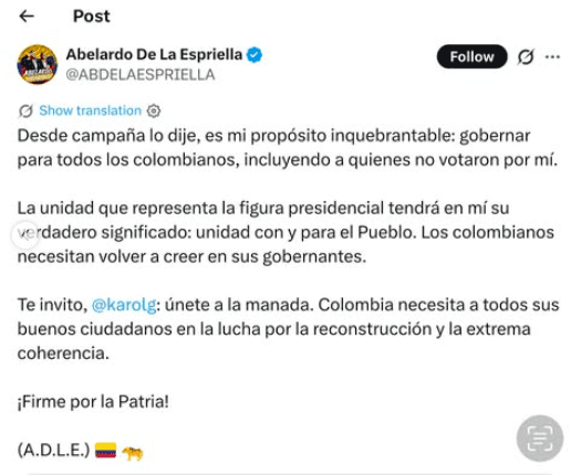 Abelardo de la Espriella Karol G 