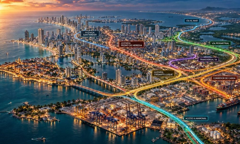 Cartagena mueve el tablero vial: estas son las obras que entran en fase clave antes de terminar 2026