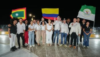En fotos: así inauguró Petro las 16 aulas y el mirador con vista al mar de la U Mayor en Cartagena.