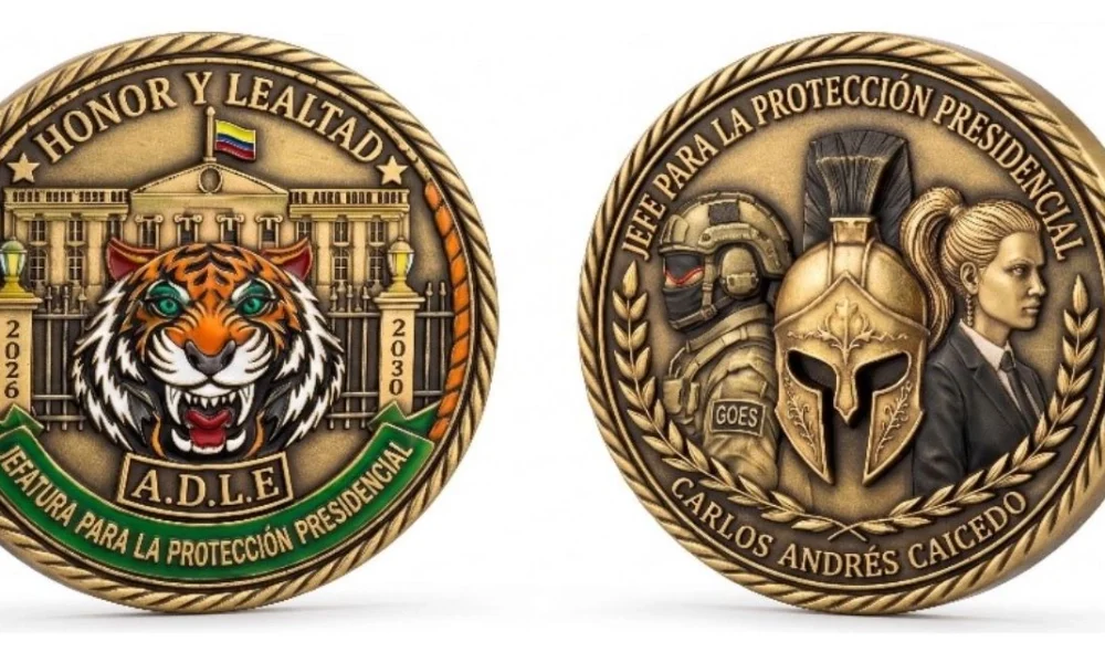 Así será la moneda protocolaria de Abelardo de la Espriella: El diseño de la moneda incluye la fachada de la casa de Nariño, una cabeza de tigre en 3D y las iniciales de «A.D.L.E»