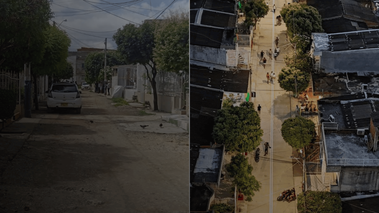 Antes y después de calle Emmanuel