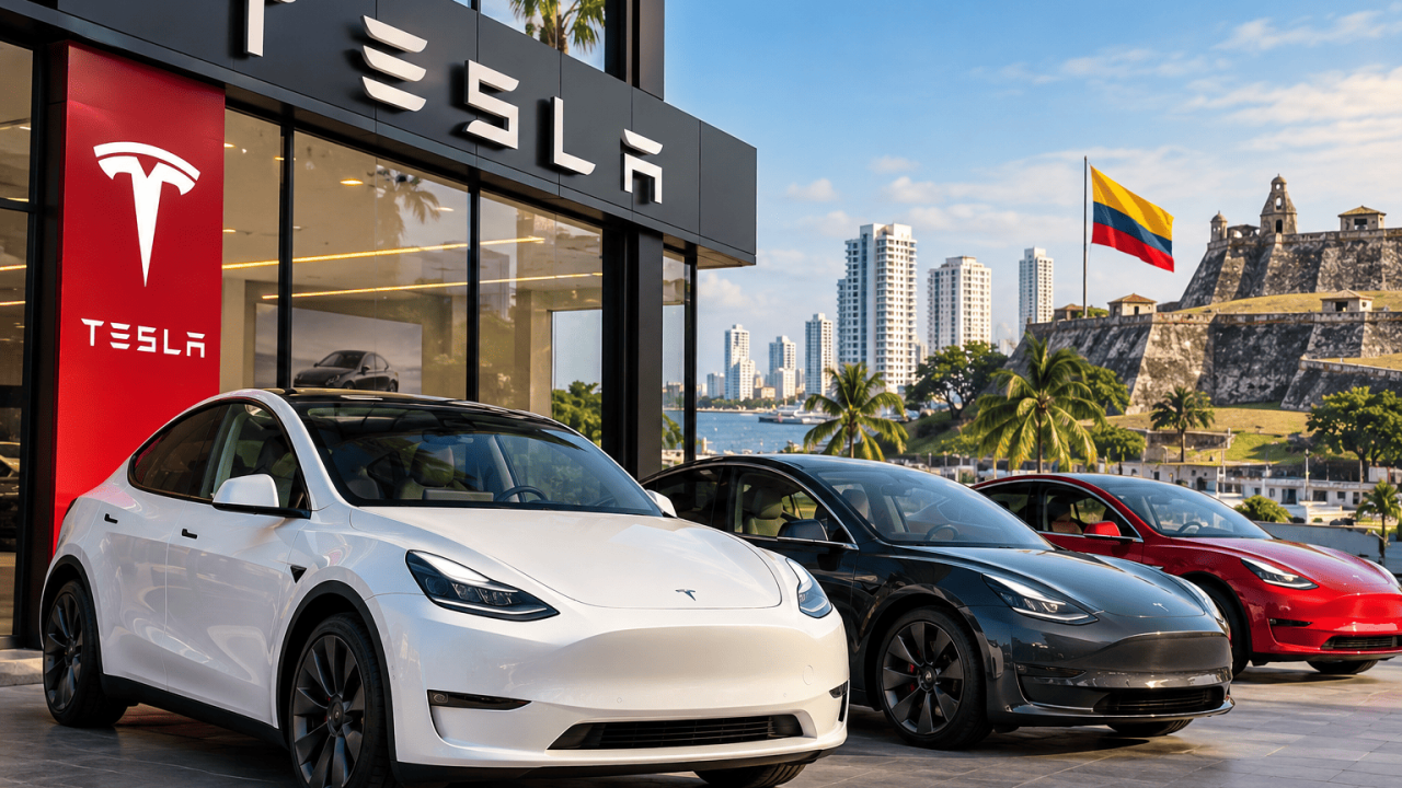 Concesionario Tesla en Cartagena, Colombia (1)