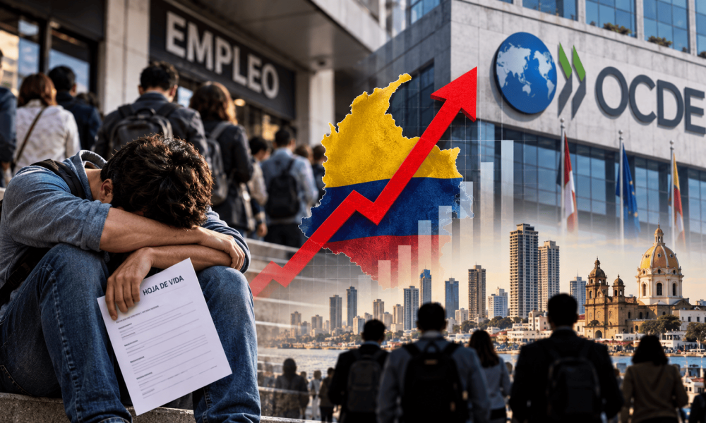 Colombia, entre los tres países con mayor desempleo de la OCDE: la cifra supera el promedio internacional
