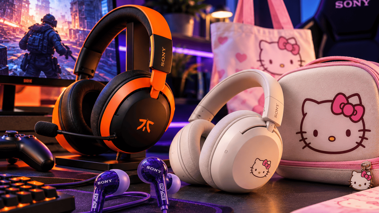 Equipo Sony y accesorios Hello Kitty en setup gamer (1)