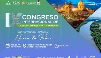 Cartagena será sede del IX Congreso Internacional de Derecho Empresarial y Arbitral