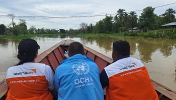 World Vision y OCHA entregan ayuda humanitaria a familias afectadas por nuevas inundaciones en La Mojana