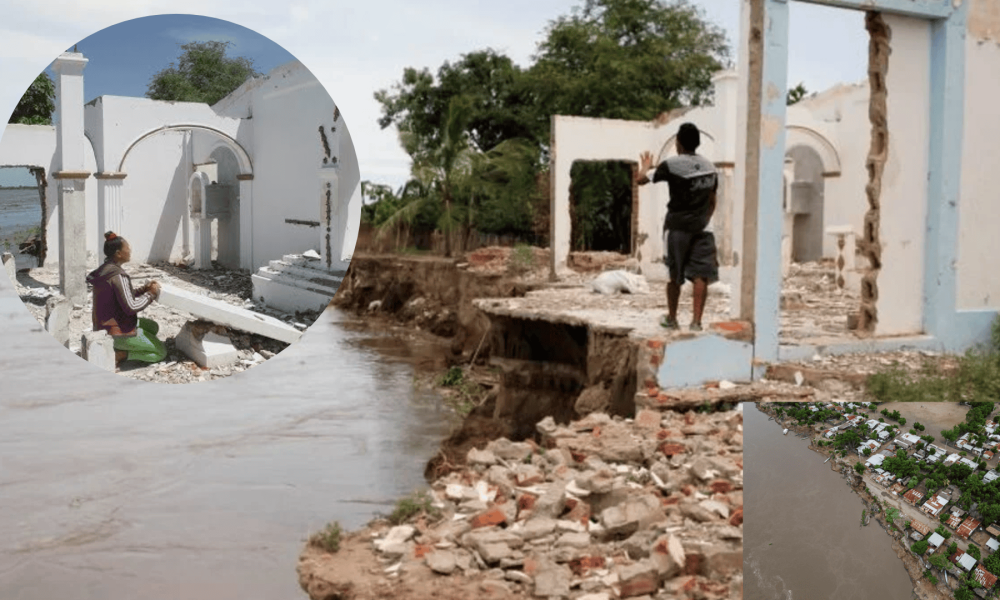 Tacamocho, el pueblo de Bolívar que se está tragando el río Magdalena y que deberá ser reubicado tras años de erosión