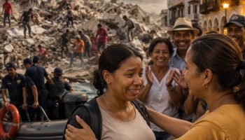 Con ocho meses de embarazo, sobrevivió al doble terremoto en la Guaira: Cartagena le tiende la mano a venezolana y a su familia 