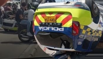 Vehículo volcado de la Policía era conducido por un mecánico: estaba en reparación