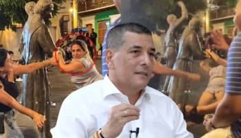 «Ese dinero servía para reparar la obra»: Dumek denuncia que turista que tumbó figura del cura Umaña habría usado más de 2.000 bots para atacar en redes
