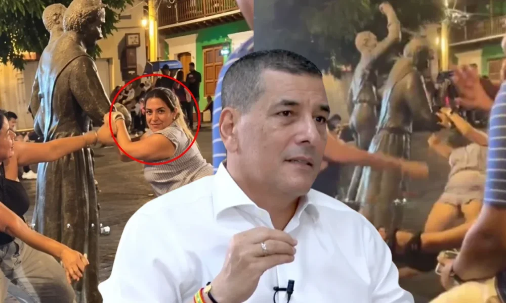 «Ese dinero servía para reparar la obra»: Dumek denuncia que turista que tumbó figura del cura Umaña habría usado más de 2.000 bots para atacar en redes