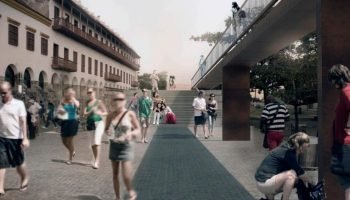 Italianos y Dumek conectarán por el aire los baluartes frente al Parque de La Marina