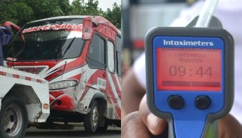 ¡Lo que faltaba! Conductor de buseta iba manejando borracho en Cartagena